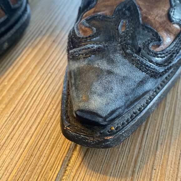 Corral Vintage Brown/Blue Tall Eagle Overlay Boots R2514 - Picture 6 of 15